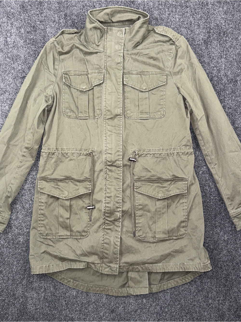 Bagatelle Collection Women’s M Olive Green Military Style Field Jacket Utility